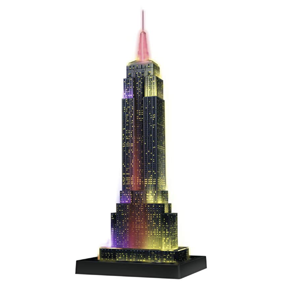 Ravensburger Empire State Building - Night Edition - 216 Piece 3D Jigsaw Puzzle for Kids and Adults - Easy Click Technology Means Pieces Fit Together Perfectly $18.96，free shipping