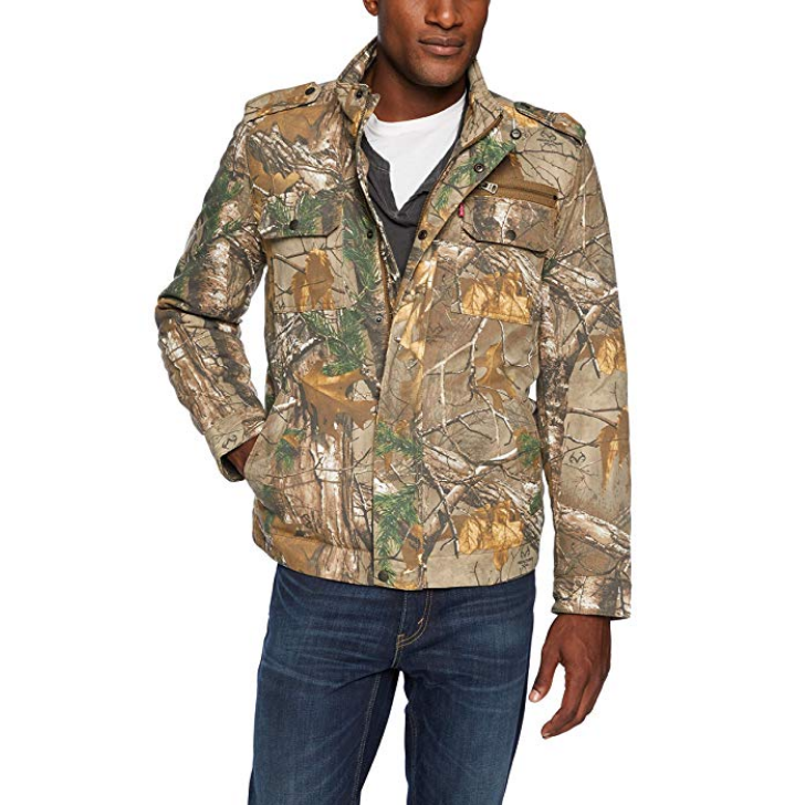 Levi's Men's Washed Cotton Two Pocket Military Jacket $31.96，free shipping