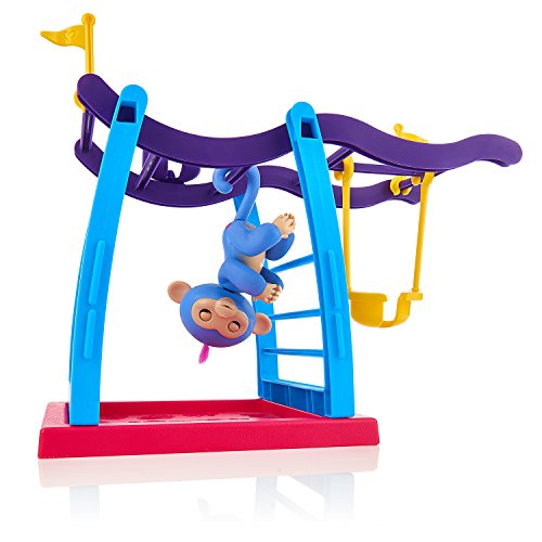 WowWee Fingerlings Playset - Monkey Bar Playground + Liv The Baby Monkey (Blue with Pink Hair), Only $9.09, free shipping