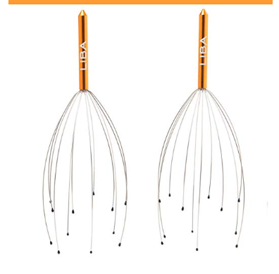 Scalp Massager Tool (2-Pack) for a Rejuvenating Head Hair Scratcher Massage by LiBa. No Painful Scratches, Tangling, or Hair Pulling Wires w/Gentle Rubber Beads only $8.09