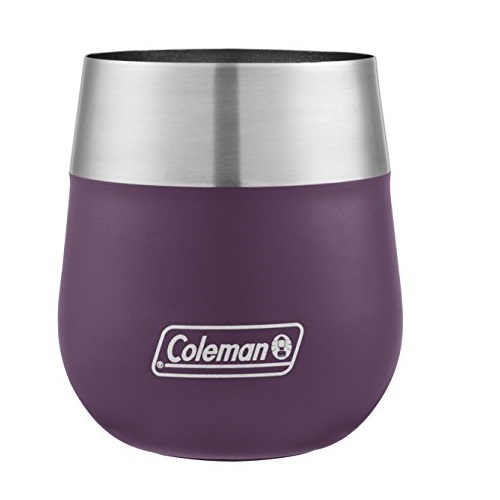 Coleman Claret Insulated Stainless Steel Wine Glass, Violet, 13 oz., Only $9.12, free shipping