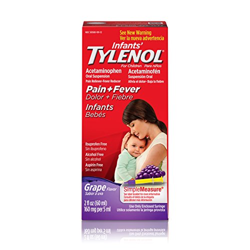 Infants' Tylenol Oral Suspension, Fever Reducer and Pain Reliever, Grape, 2 fl oz ( Pack May Vary ), Only$8.33