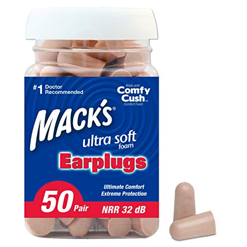 Mack's Ear Care Ultra Soft Foam Earplugs, 50 Count，only $8.54, free shipping