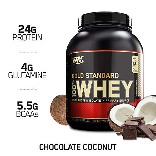 Optimum Nutrition Gold Standard 100% Whey Protein Powder, Chocolate Coconut, 5 Pound, only  $38.36, free shipping after   using SS