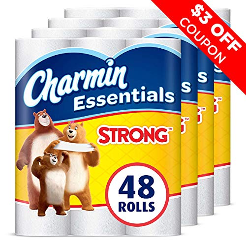 Charmin Essentials Strong Toilet Paper, 1-Ply, 48 Giant Rolls (Equal to 108 Regular Rolls), Only $18.71 after clipping coupon