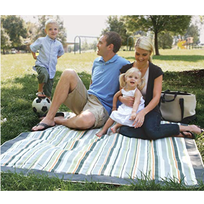 JJ Cole Outdoor Blanket,Gray/Red, 5' x 5'  $22.65 FREE Shipping on orders over $25