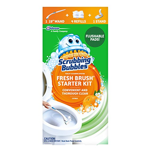 Scrubbing Bubbles Fresh Brush Toilet Cleaning System Starter Kit with 4 Refills, Only $4.73, free shipping after using SS