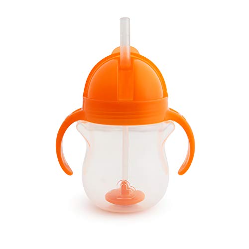 Munchkin Click Lock Weighted Straw Cup, 7 Ounce, Orange, Only $5.87