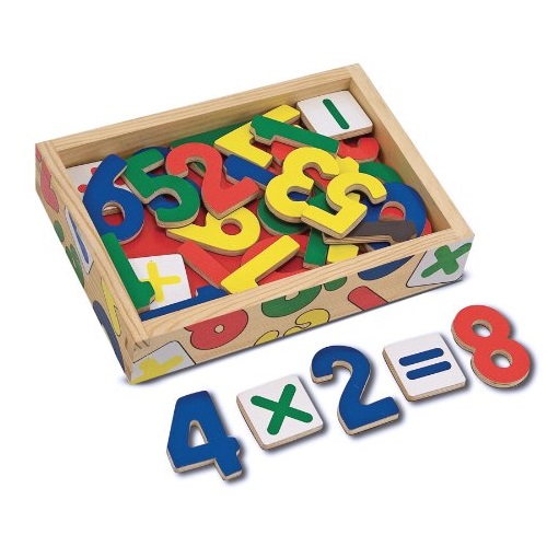 Melissa & Doug 37 Wooden Number Magnets in a Box, Only $9.09