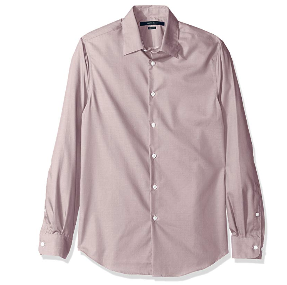 Perry Ellis Men's Travel Luxe Solid Non-Iron Twill Shirt only $13.79