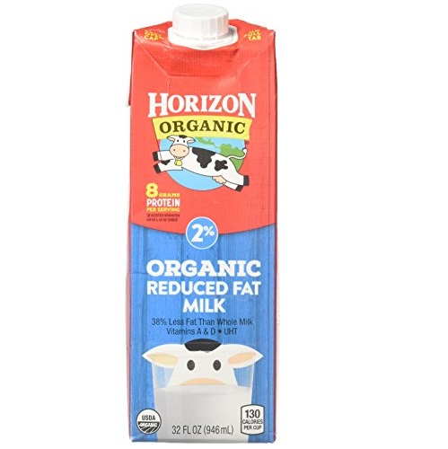 Horizon Organic, 2% Reduced Fat Organic Milk, 32 Ounce (Pack of 6), Shelf Stable Reduced Fat Organic Milk, Great for the Pantry, , Only $15.70, free shipping