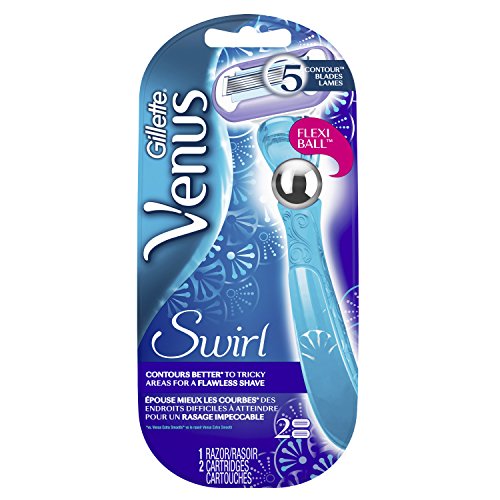 Gillette Venus Women's Swirl 5 Blade Flexiball Razor with 2 Refills, Blue, Only $7.99 after clipping coupon
