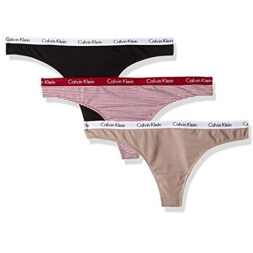 Calvin Klein Women's Carousel Logo Cotton Thong Panty, Only $9.83