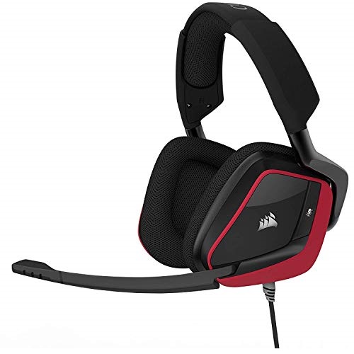 CORSAIR Void PRO Surround Gaming Headset - Dolby 7.1 Surround Sound Headphones for PC - Works with Xbox One, PS4, Nintendo Switch, iOS and Android - Red, Only $50.00, free shipping