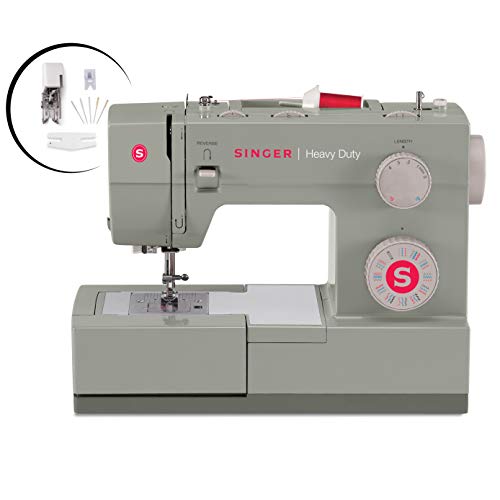 SINGER | Heavy Duty 4452 Sewing Machine with Accessories, 32 Built-In Stitches, 60% Stronger Motor, Stainless Steel Bedplate Only $194.84