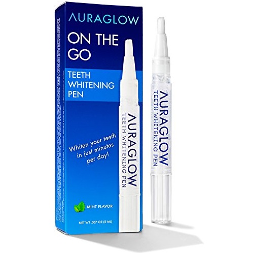 AuraGlow Teeth Whitening Pen, 35% Carbamide Peroxide, 15+ Whitening Treatments, No Sensitivity, 2mL, Only $5.99 after clipping coupon