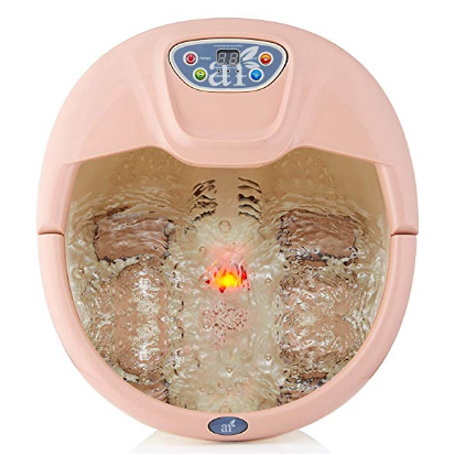 ArtNaturals Foot Spa Massager with Heat – Lights and Bubbles - Soothe Relax Feet - Therapeutic Heated Bath Tub - Temperature Control Massage Jet $29.95，free shipping