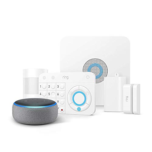 Ring Alarm 5 Piece Kit + Echo Dot (3rd Gen), Works with Alexa $144.99