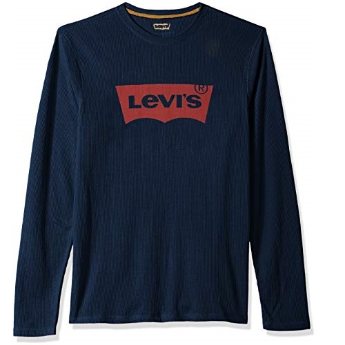 Levi's Men's Covington2 Thermal Knit Shirt, sky captain/fashion wing, X Large, Only $15.70