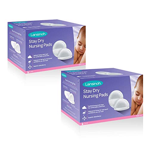 Lansinoh Stay Dry Disposable Nursing Pads for Breastfeeding, 200 Count, only $16.34