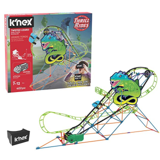 K'NEX Thrill Rides – Twisted Lizard Roller Coaster Building Set with Ride It! App – 402Piece – Ages 7-12 Building Set$9.89