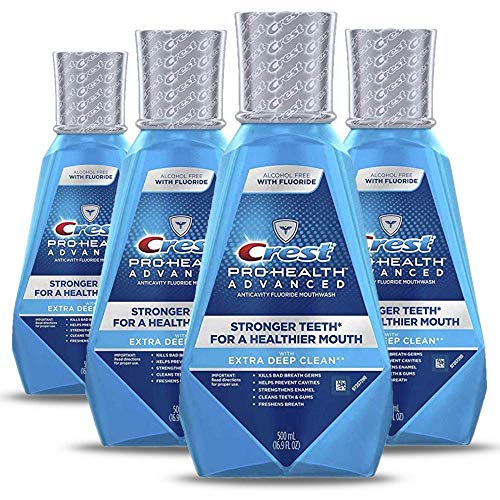 Crest Pro-Health Advanced Alcohol Free Extra Deep Clean Mouthwash, Fresh Mint, 500 Ml, 4 Count, Only $15.99 after clipping coupon
