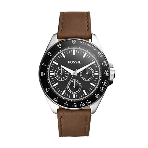 Fossil Men's 'Neale' Quartz Stainless Steel and Leather Watch, Color:Brown (Model: BQ2294, Only $50.009, free shipping