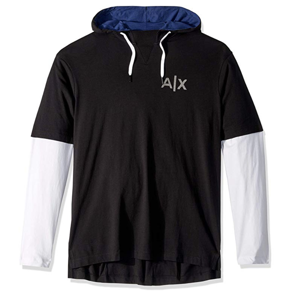 A|X Armani Exchange Men's Overlay Ax Hoodie only $51.32