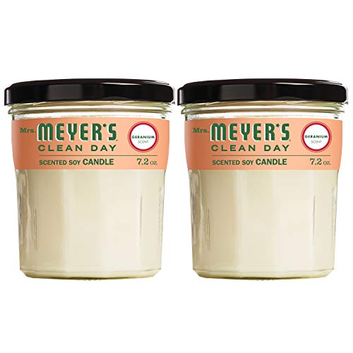 Mrs. Meyer’s Clean Day Scented Soy Candle, Geranium, Large, 7.2 ounce (Pack of 2), Only $13.93, free shipping after clipping coupon and using SS