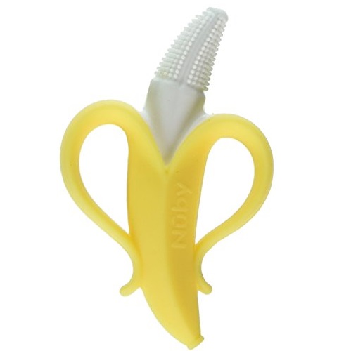 Nuby   香蕉宝宝 婴儿牙刷/牙胶，原价$6.99，现仅售$4.97