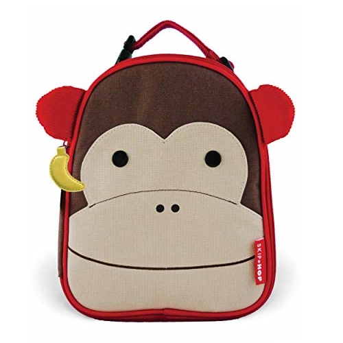 Skip Hop Zoo Kids Insulated Lunch Box, Marshall Monkey, Brown, Only $10.98