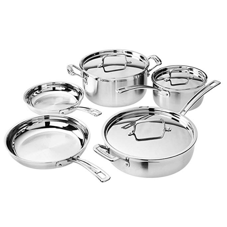 Cuisinart Multiclad Pro Cookware Set (8-Piece) $129.99，free shipping