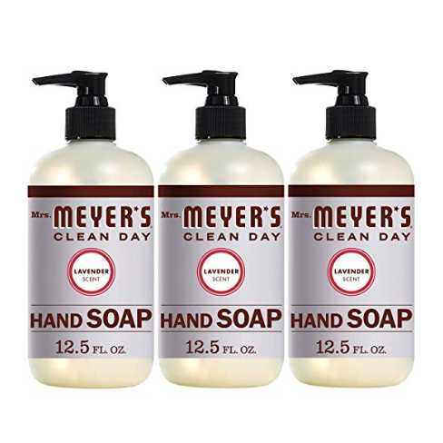 Mrs. Meyer's Clean Day Liquid Hand Soap, Cruelty Free and Biodegradable Formula, Lavender Scent, 12.5 oz- Pack of 3, only $12.74