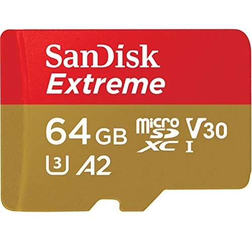 SanDisk 64GB Extreme microSD UHS-I Card with Adapter - U3 A2 - SDSQXA2-064G-GN6MA, Only $12.30