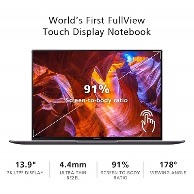全球首款全面屏！高端貨！大降！史低價！Huawei華為 MateBook X Pro 超輕薄筆記本，13.9