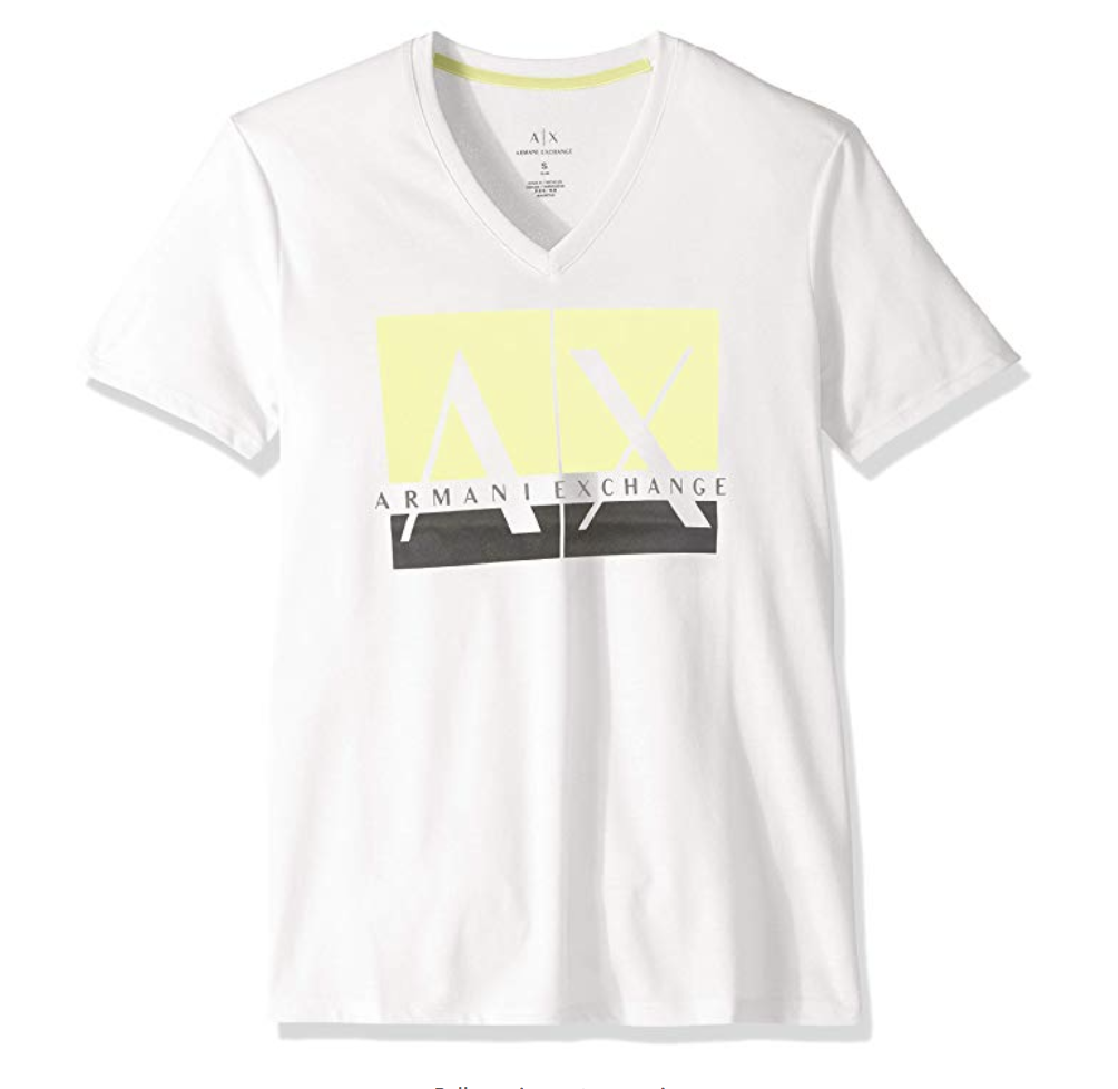 Armani Exchange阿玛尼Stamp Ax Logo 男T恤, 现仅售$27, 免运费！