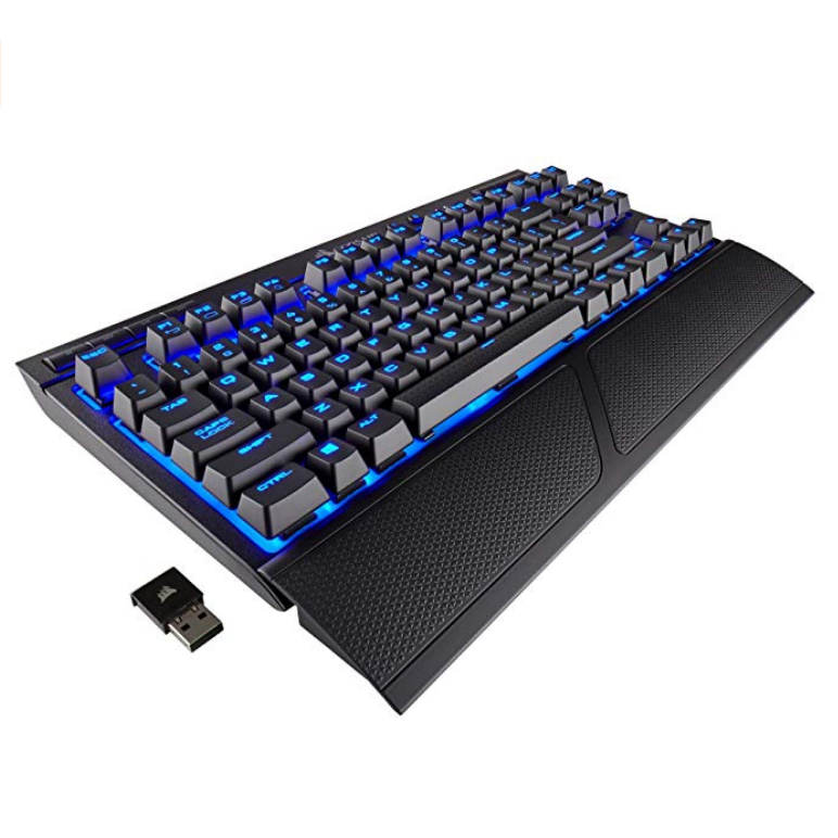 CORSAIR K63 Wireless Mechanical Gaming Keyboard, Backlit Blue Led, Cherry MX Red - Quiet & Linear $79.99，free shipping