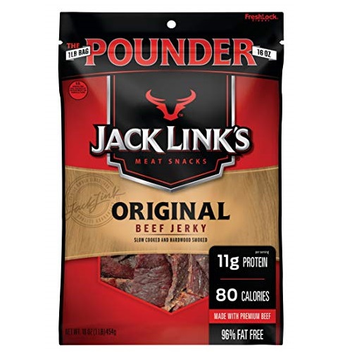 史低价！Jack Link’s Beef Jerky Original 原汁原味牛肉干，16oz，现仅售$11.44