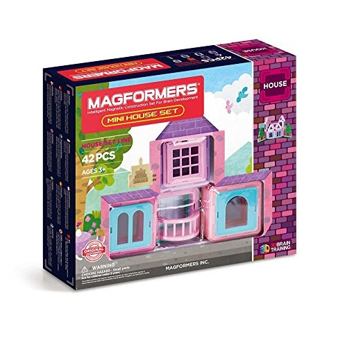 Magformers Mini House (42 Piece) Building Set Magnetic Building  Blocks, Educational  Magnetic Tiles Kit , Magnetic Construction  STEM Architecture Bricks Toy Set, Only $32.99, free shipping