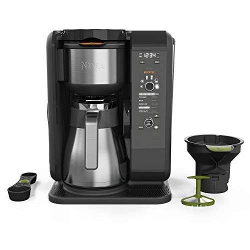 黑五价！Ninja CP307 热冷酿造系统多功能咖啡机，带不锈钢保温咖啡壶，原价$229.99，现仅售$139.99，免运费