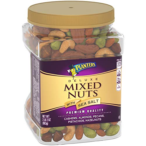 Planters Deluxe Mixed Nuts with Sea Salt, 34 oz Jar, Only $13.48, free shipping after clipping coupon and using SS