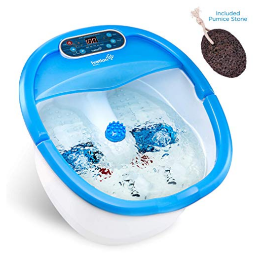 Ivation Foot Spa Massager - Heated Bath, Automatic Massage Rollers, Vibration, Bubbles, Digital Adjustable Temperature Control, 3 Pedicure Attachments $59.99，free shipping
