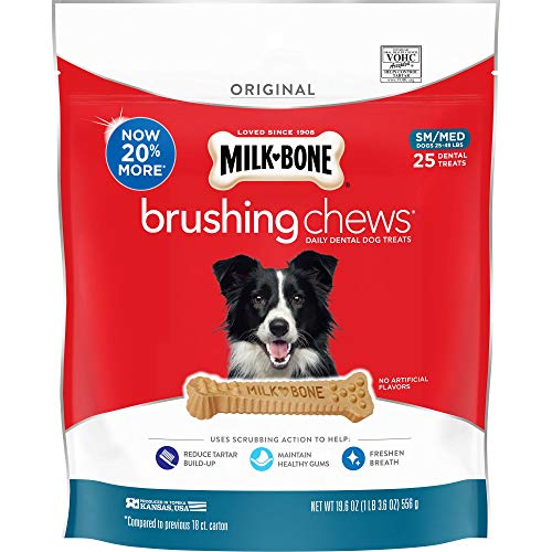 Milk-Bone Brushing Chews Daily Dental Dog Treats, Small-Medium, 19.6 oz Pouch, Only $5.75