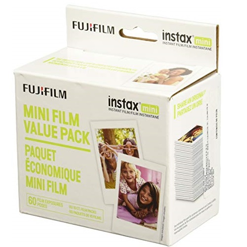 史低价！Fujifilm Instax Mini 拍立得相纸 超值套装，60张，原价$59.99，现仅售$30.00，免运费
