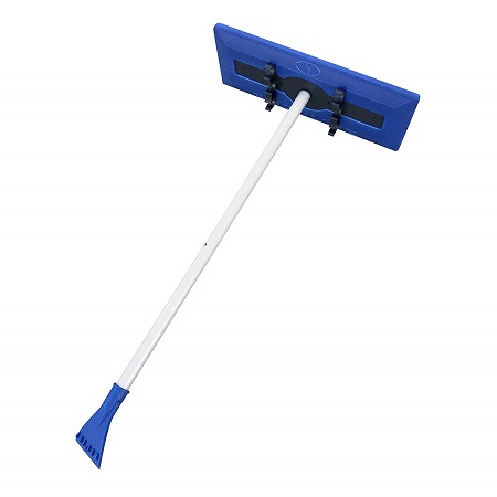 Snow Joe SJBLZD 18-Inch Snow Broom Snow Removal Tool w/52-Inch Compact Handle w/ 4-Inch Oversized Ice Scraper, Only $9.97