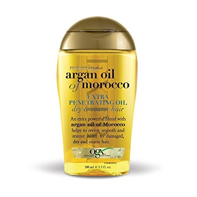 OGX  Renewing Moroccan Argan Oil Extra Strength Penetrating Oil for Dry/Coarse Hair, (1) 3.3 Ounce Bottle, Paraben Free, Sulfate Free, and Sustainable Ingredients, Only $5.69