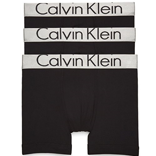 史低價！Calvin Klein Steel Micro 男士 平角 內褲，三條裝，原價$59.50，現僅售$20.82