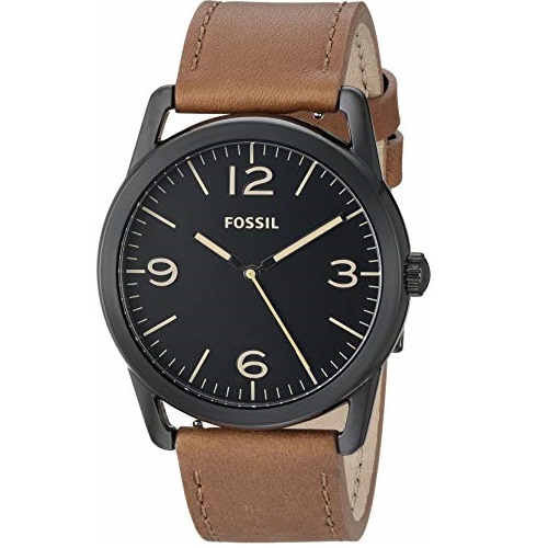 Fossil Men's ' Ledger Quartz Stainless Steel and Leather Watch, Color:Brown (Model: BQ2305), Only $46.00, You Save $69.00(60%)