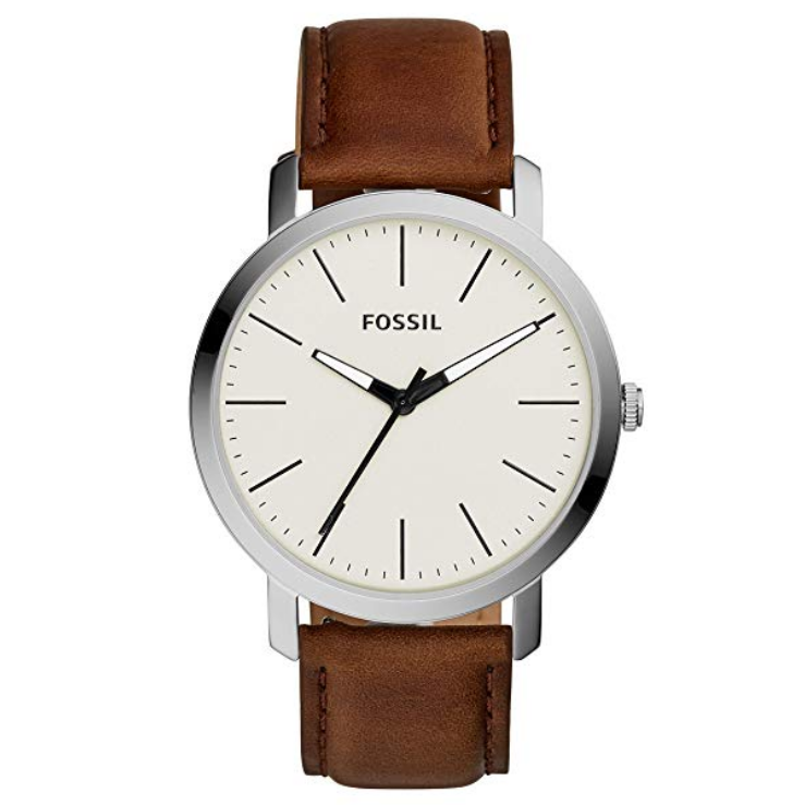 Fossil Men's 'Luther' Quartz Stainless Steel and Leather Watch, Color:Brown (Model: BQ2309) $46.00，free shipping