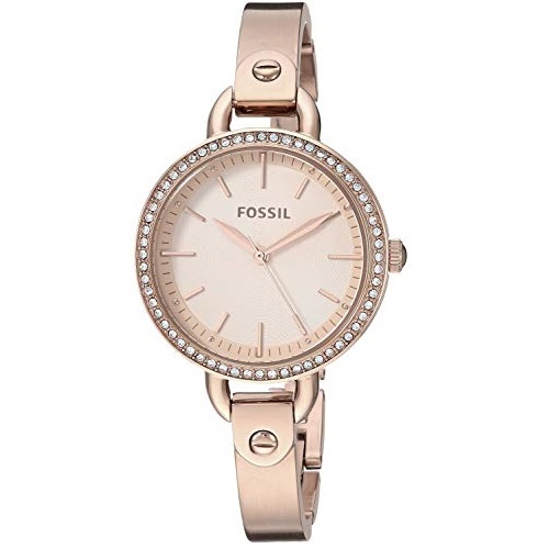 Fossil Women's Classic Minute Quartz Watch with Stainless-Steel-Plated Strap, Rose Gold, 8 (Model: BQ3163, Only $50.00, free shipping